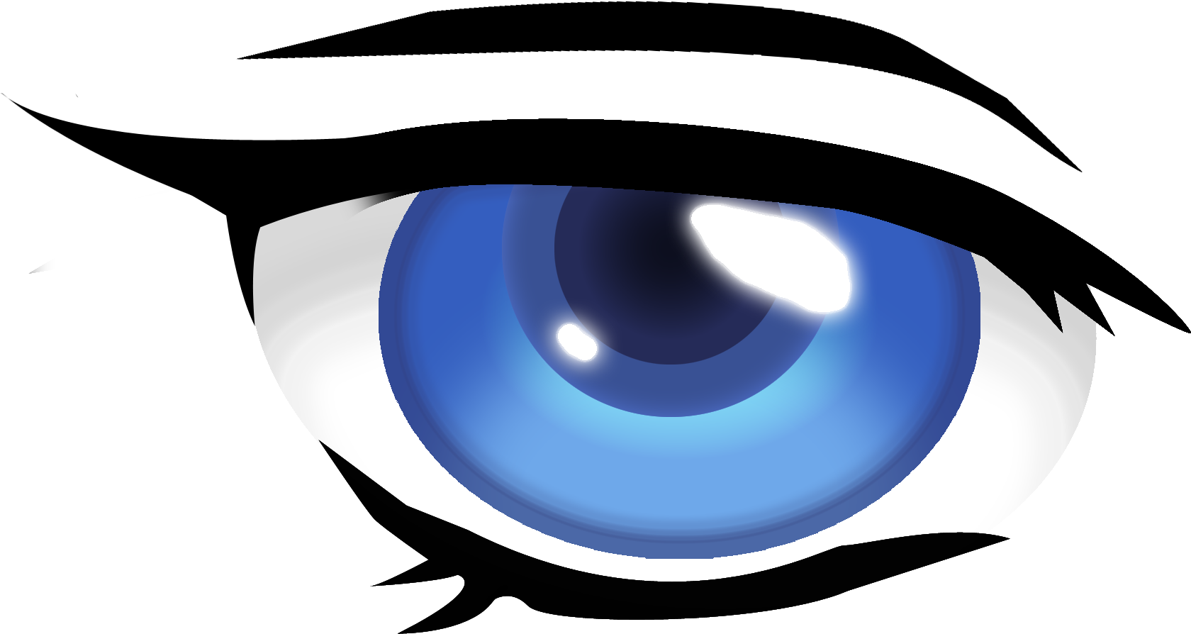 Blue Eyes Clipart Anime Eye - Anime Eyes Blue Png (2048x2048)