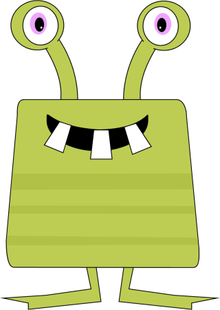 Free Cute Monster Clip Art - Silly Monsters Clipart (320x450)