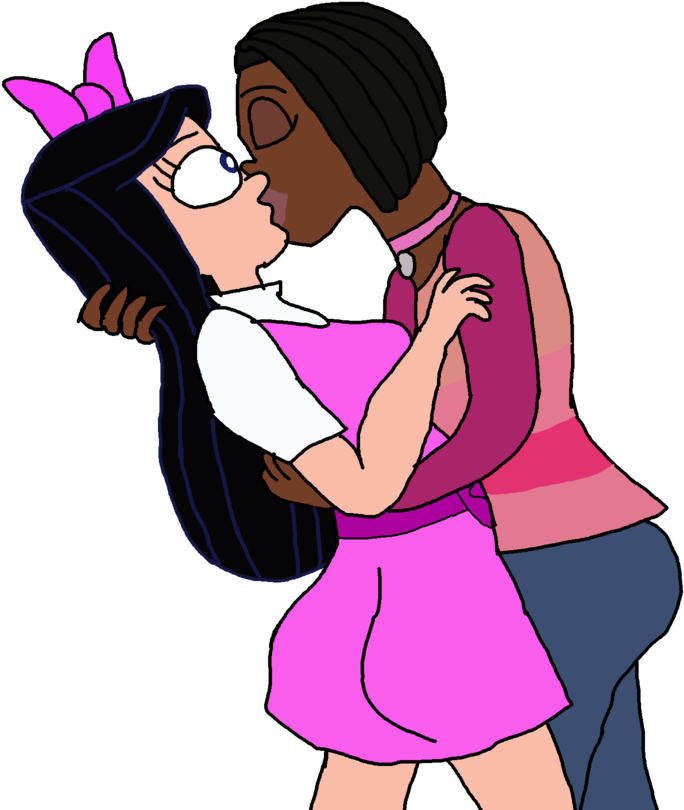 Libby Gives Isabella A Lingering Kiss By Ktd1993 - Total Drama Dakota Stella (881x907)