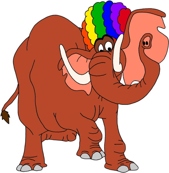 Tantor Circus Afro By Renthegodofhumor - Elephant With Afro (900x733)