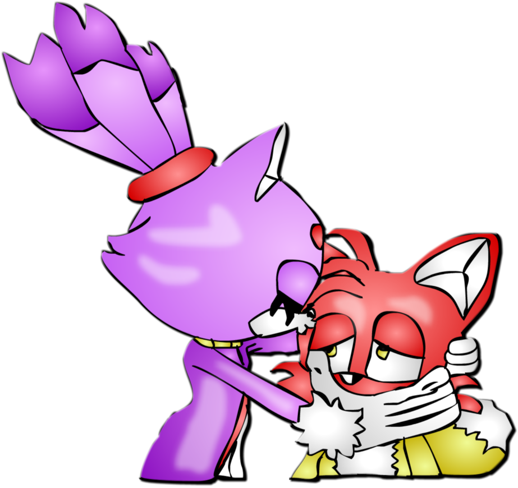 Blaze Kisses Tails Picture By Animacionespola Blaze - Cartoon (1024x965)