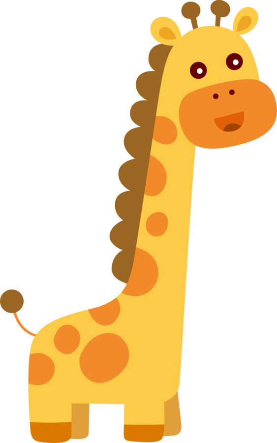Circus Clipart Giraffe - Animalitos De La Selva Bebes (563x900)