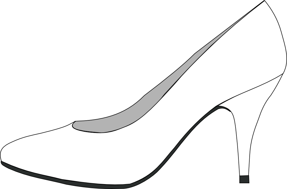 Red Shoe Black White Line Art Hunky Dory Svg Colouringbook - Coloring Book (999x658)