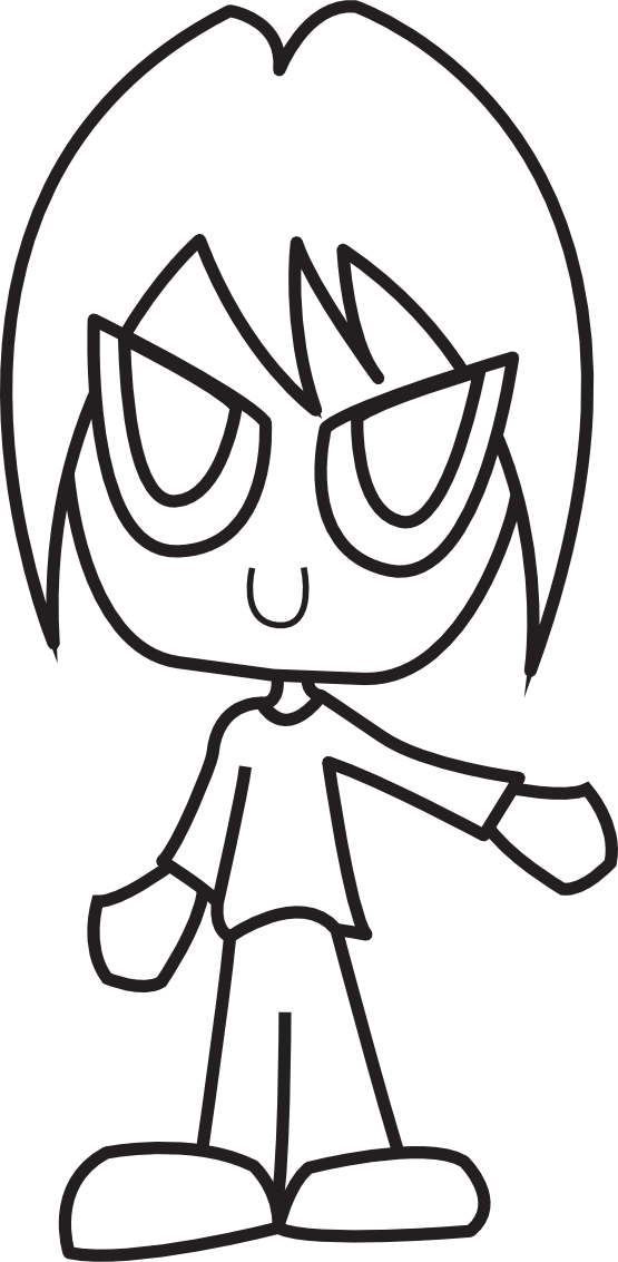 Boy Black White Line Hunky Dory Svg Colouringbook - Stock.xchng (555x1133)