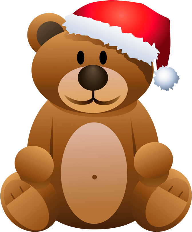 Christmas Teddy Bear Clip Art - Christmas Clip Art Bear (694x851)