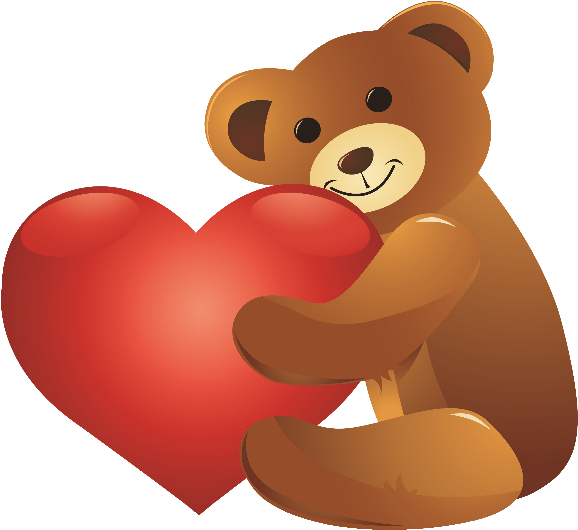 Teddy Bear Heart Clip Art (600x600)