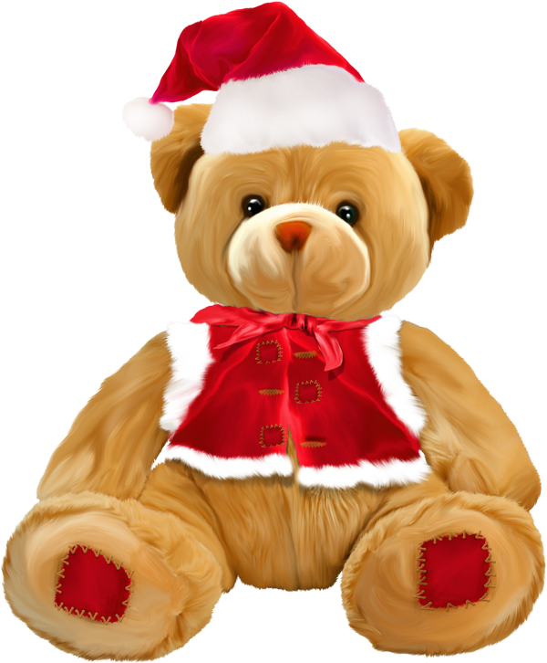 Christmas Teddy Bear Clip Art - Teddy Bear Images Png (599x733)