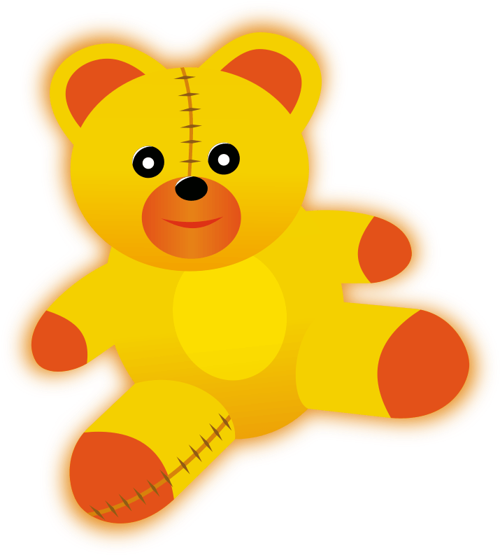 Pin Free Teddy Bear Clip Art Images - Yellow Teddy Bear Clip Art (722x800)