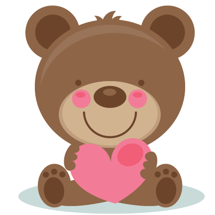 Cute Valentine Bear Scrapbook Cuts Svg Cutting Files - Cute Bear Valentine Drawing (432x432)
