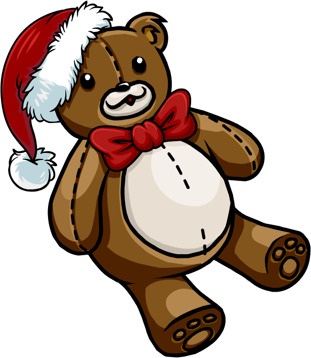 Holiday Teddy - Club Penguin Teddy Bear (615x707)