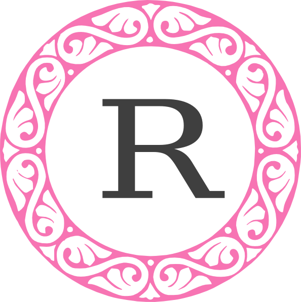 Monogram R Clip Art At Clker - Letter T Monogram (594x596)