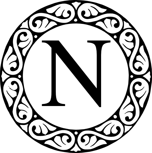 Monogram Clip Art N (594x596)