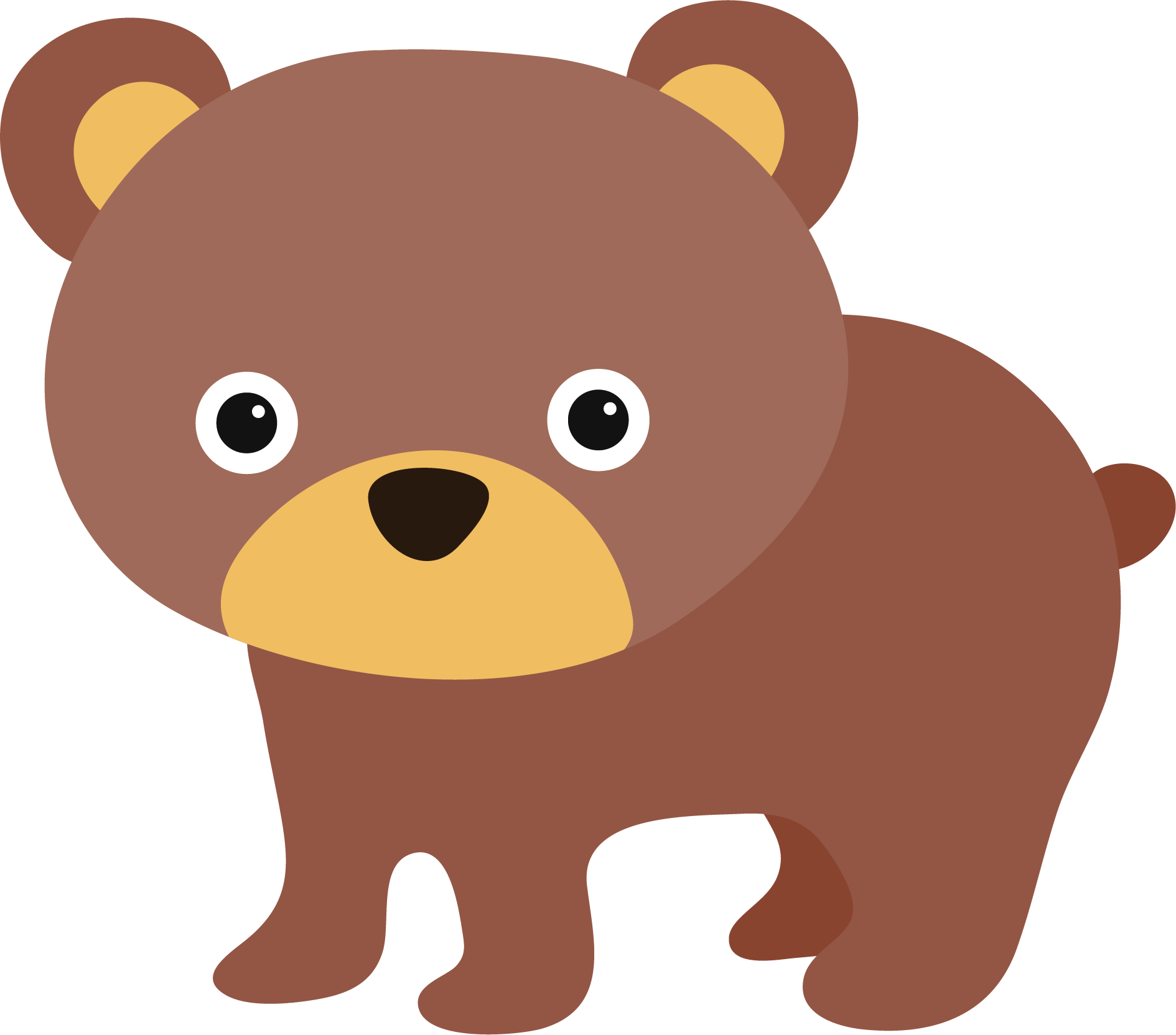 Brown Bear Teddy Bear - Bear Cute Vector Art (1890x1664)