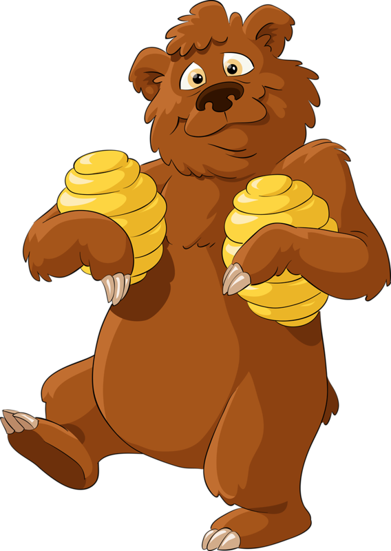 Gummy Bear Honey Clip Art - Bear Honey Cartoon Png (568x800)