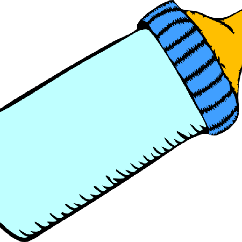 Baby Bottle Clipart Ba Bottle 2 Clip Art At Clker Vector - Boy Baby Shower Photo Stick Props Printable (1024x1024)