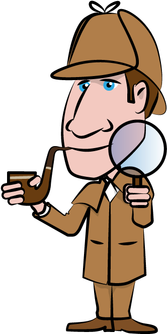 Detective Sherlock Holmes Hat And Smoking Pipe Vector - Sherlock Holmes (361x693)