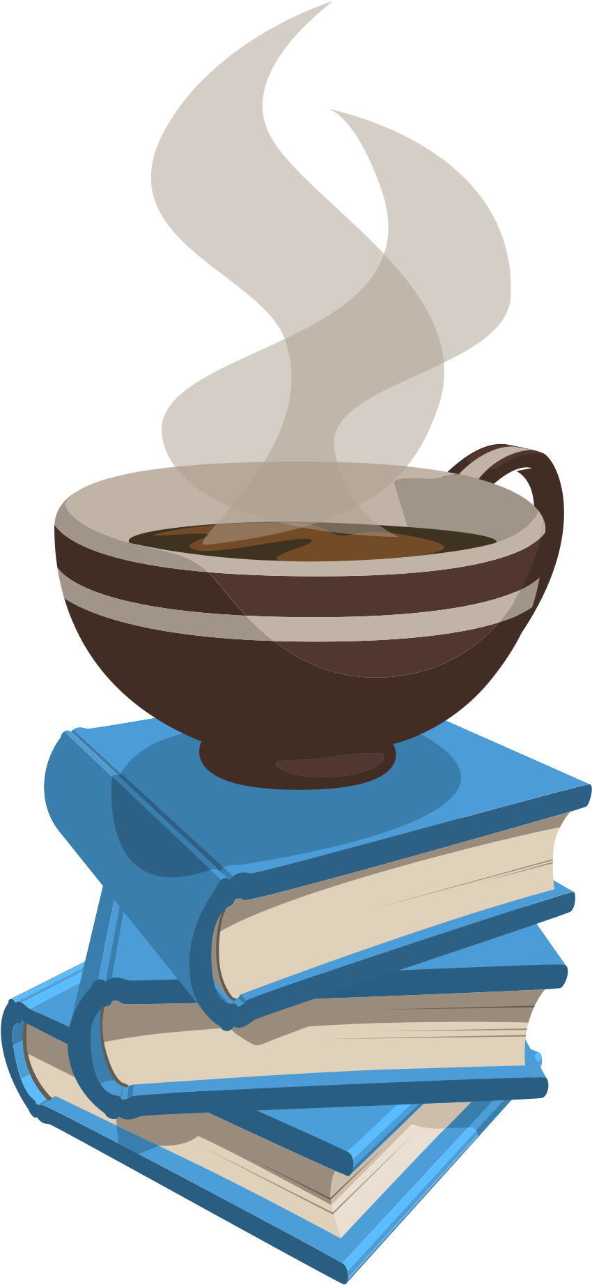 Winter Book Cliparts - Book And Coffee Logo (1701x2400)