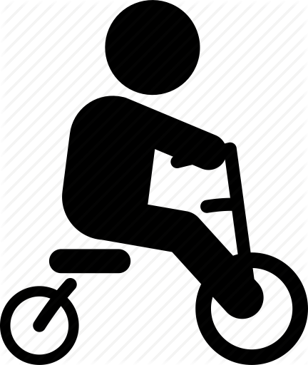 Child, Cycling, Kid, Pedaling, Riding, Toddler, Tricycle - Tricycle Icon (432x512)