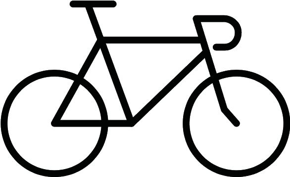 Bikes - Fixie Bike Outline (600x462)