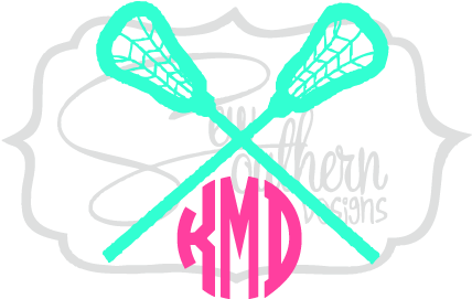 Lacrosse Monogram - Lacrosse Logo Embroidery Design (427x297)