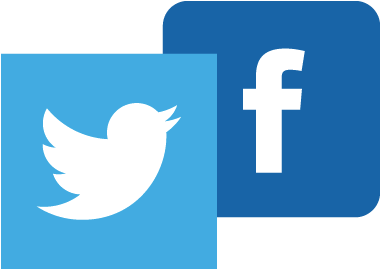 Twitter & Facebook - Facebook And Twitter Logo (600x277)