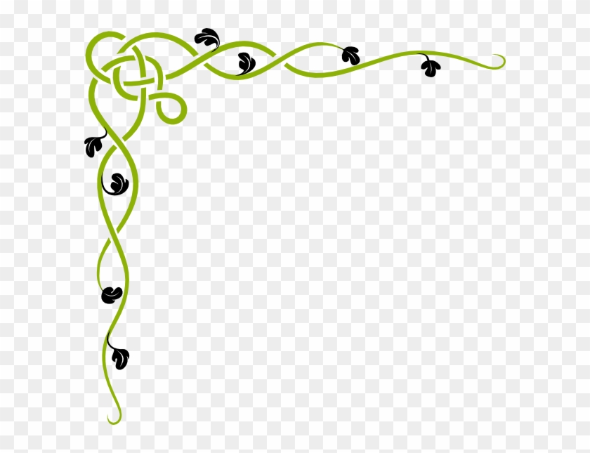 Simple Corner Border Clipart - Vines Border #917