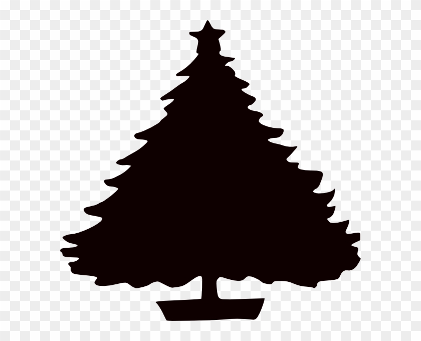 Black Christmas Tree Silhouette Clip Art - Black Christmas Tree Silhouette Clip Art #122