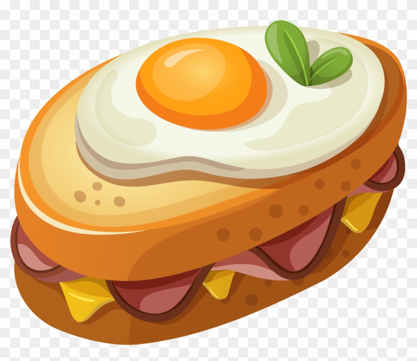 Sandwich With Egg Clipart Vector Picture - Food Png Clipart #1152