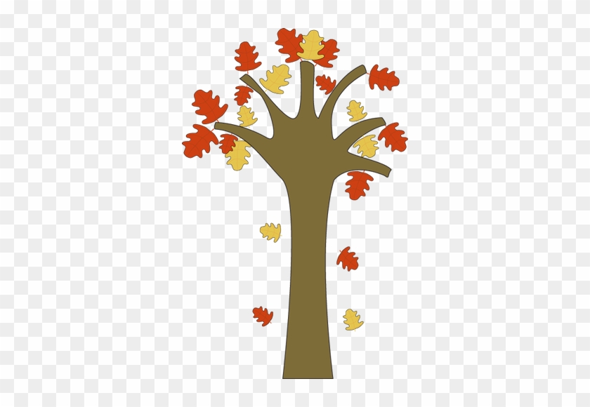 Clip Art Tree With Falling Leaves Clipart - Fall Leaves Falling Clipart #1308