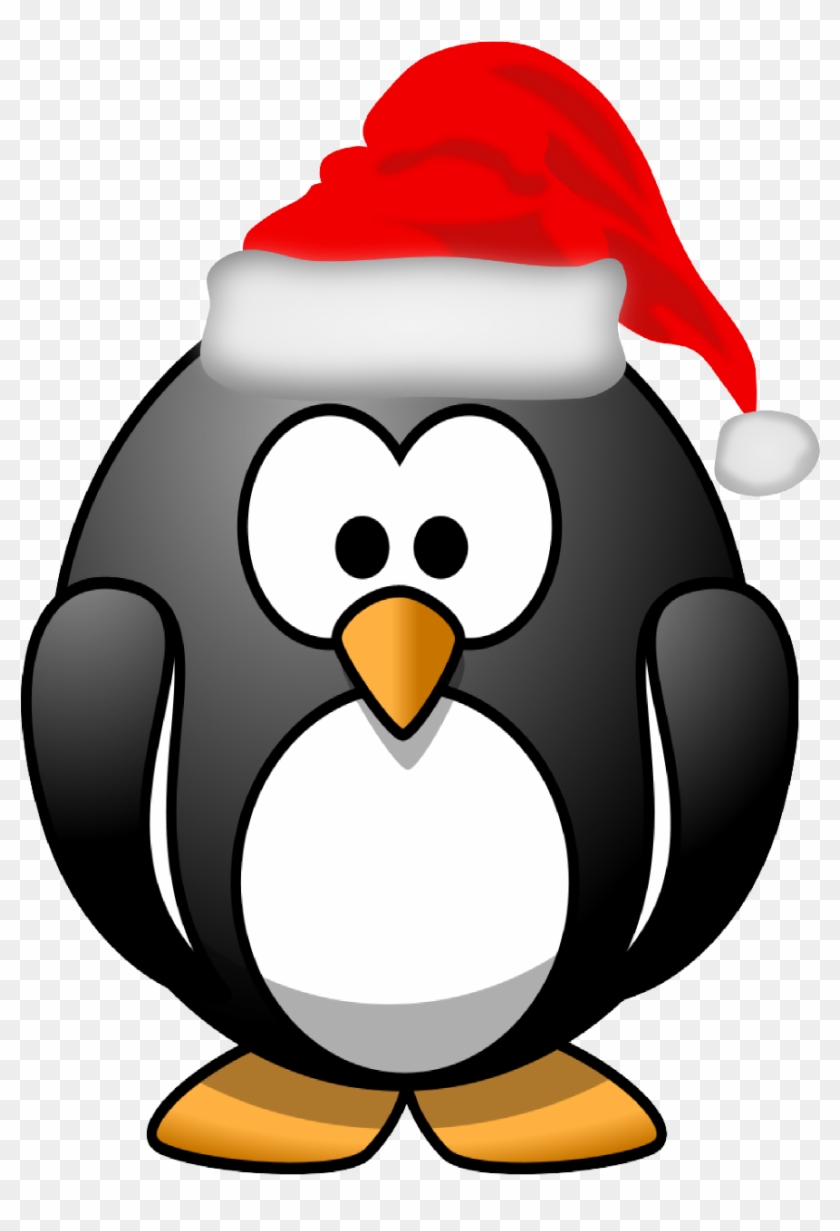 Penguin Clipart Santa - Christmas Pictures Cartoon Png #1346