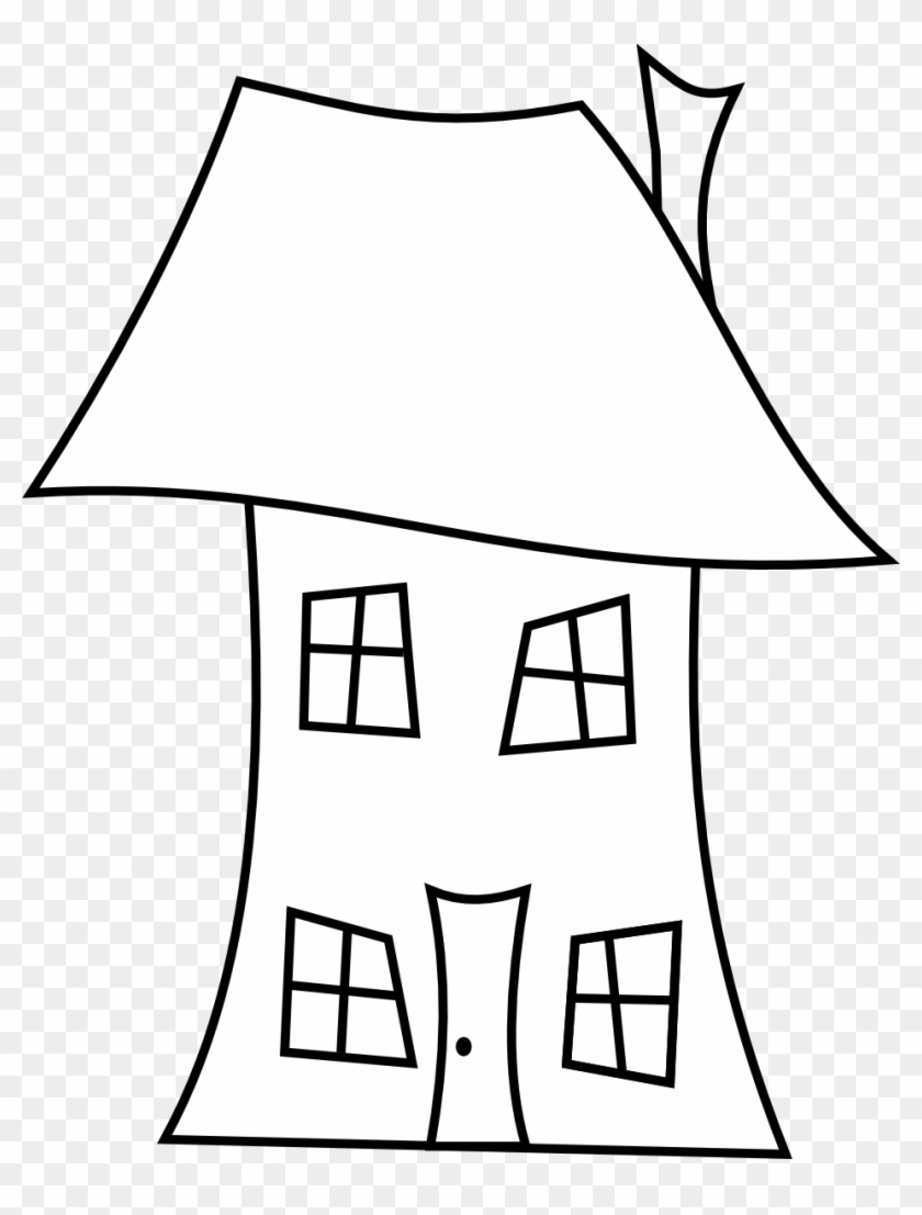 Clipart House Line Drawing Drawings Library Clip Art - Crooked House Clipart #1353