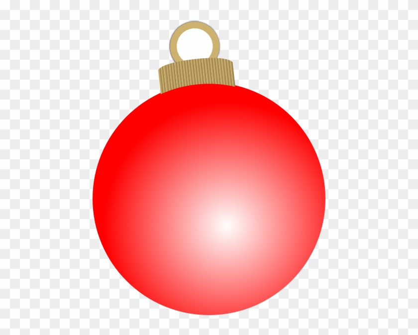 Red Christmas Ball Ornament Clip Art - Ball Ornament Clip Art #1358