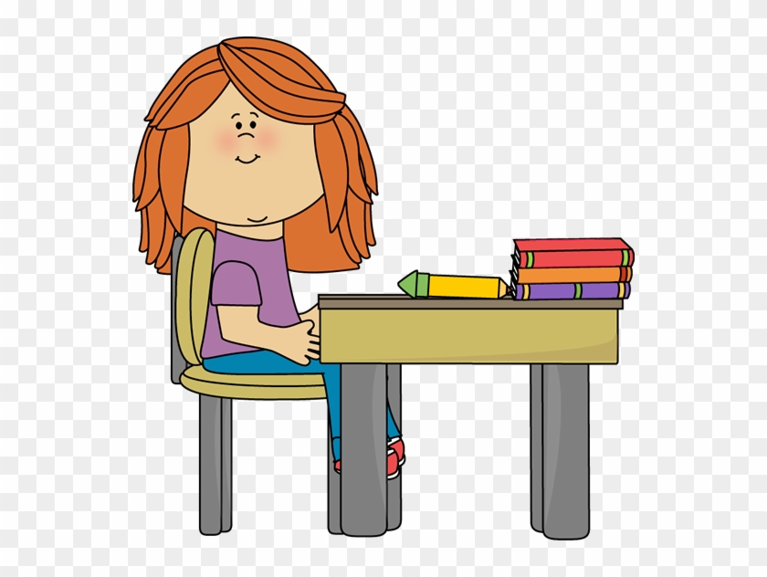 Little Girl At School Desk Little Girl At School Desk Free