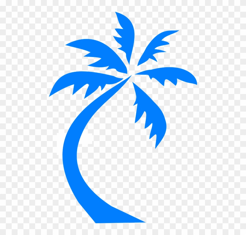 Palm Tree Palm Blue Silhouette Beach Tropical - Palm Tree Palm Blue Silhouette Beach Tropical #1623