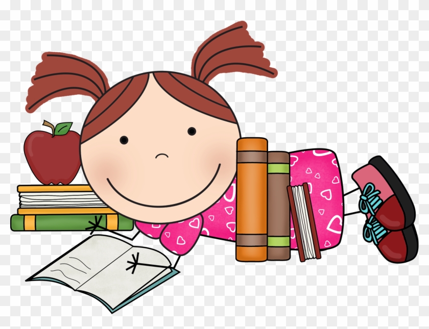 Reading Susie 2 - School Stick Figers Clipart #1639