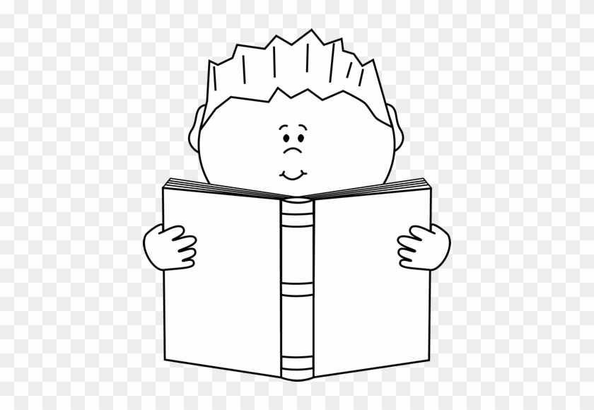 Reading A Book Clip Art Image - Read Clipart Black And White #1798