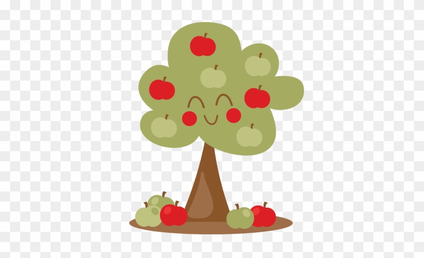 Apple Tree Svg Scrapbook Cut File Cute Clipart Files - Cute Apple Tree Clipart #1897