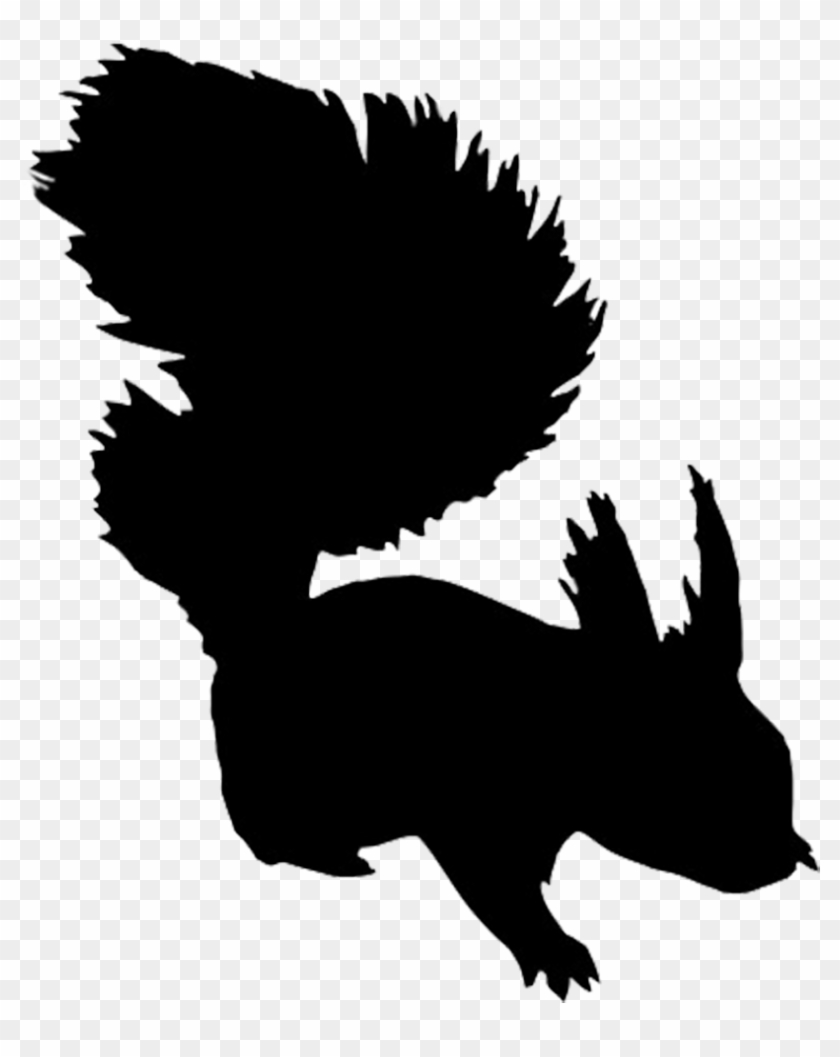 Silhouette Of Bear - Squirrel Silhouette Free Clip Art #1964
