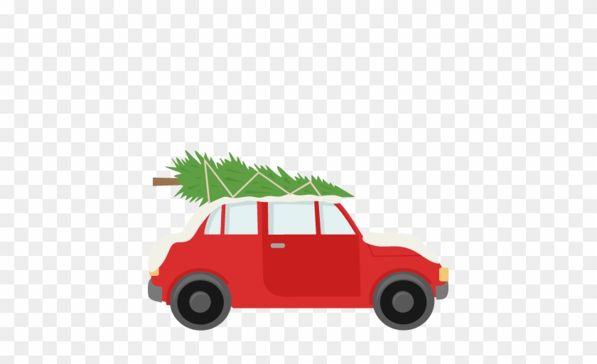 Car With Christmas Tree Svg Scrapbook Cut File Cute - Car With Christmas Tree On Top #1996