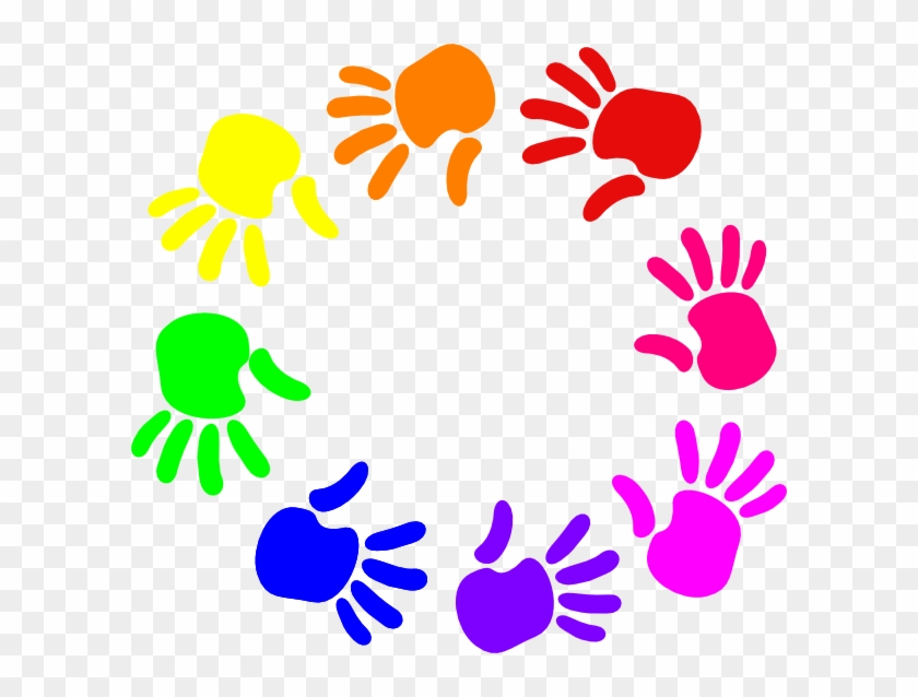 Colorful Circle Of Hands Nursery School Clip Art - Nursery Logo Clip Art #1982