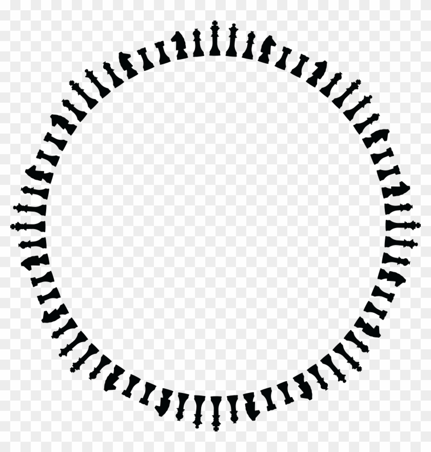 Free Clipart Of A Round Frame Of Chess Pieces In Black - Woman Silhouette Transparent Background #2015
