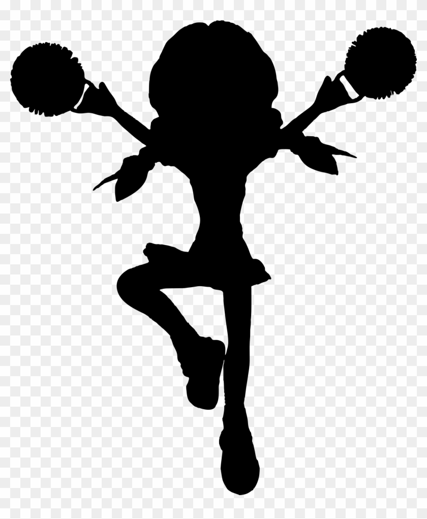 Cartoon Cheerleader Silhouette - Cheerleader Clip Art Transparent #2091