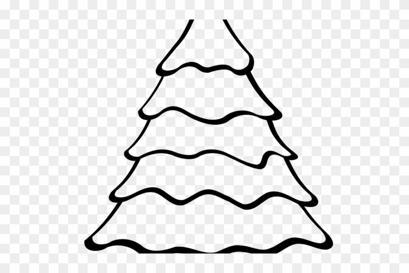 Christmas Tree Outline - Christmas Tree Drawing Easy #2165