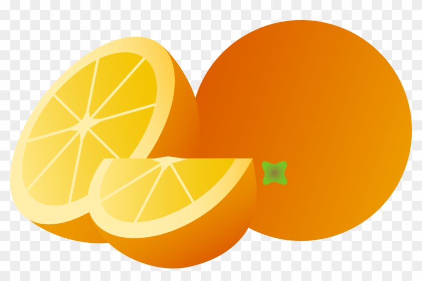 Clipart Cartoon Orange Whole Half And Wedge Free Clip - Cartoon Images Of Orange #2228