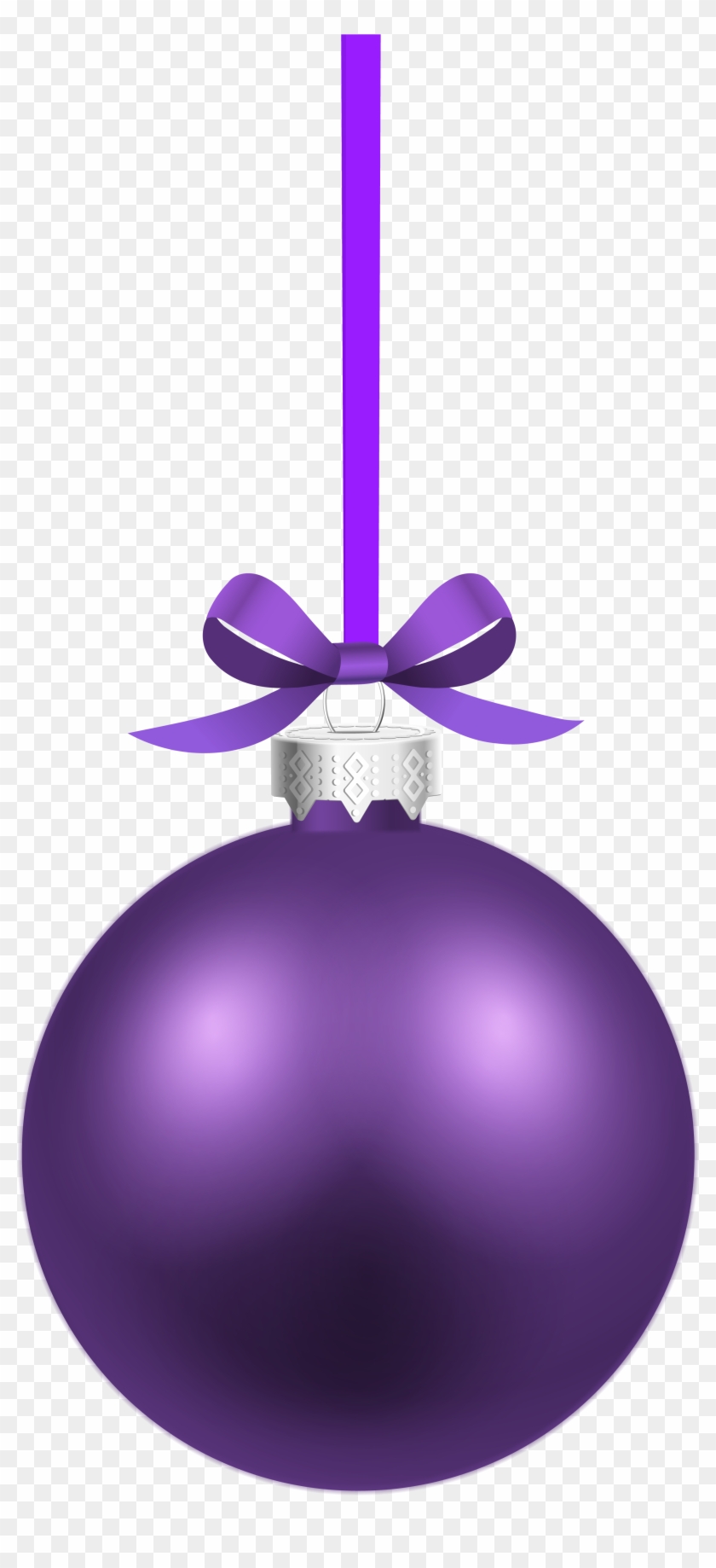 Purple Xmas Clip Art - Violet Christmas Ball #2284