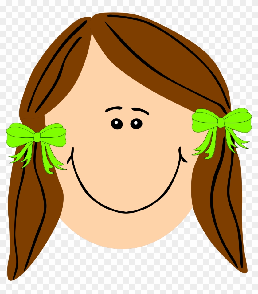 Clipart Of A Girl With Brown Hair Long - Sad Girl Face Cartoon #2305