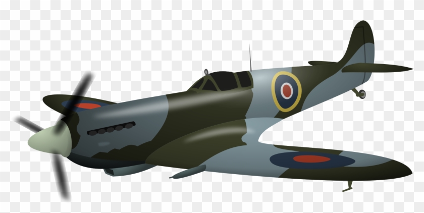 Aircraft Clipart Fighter Plane - Spitfire Clipart #2419