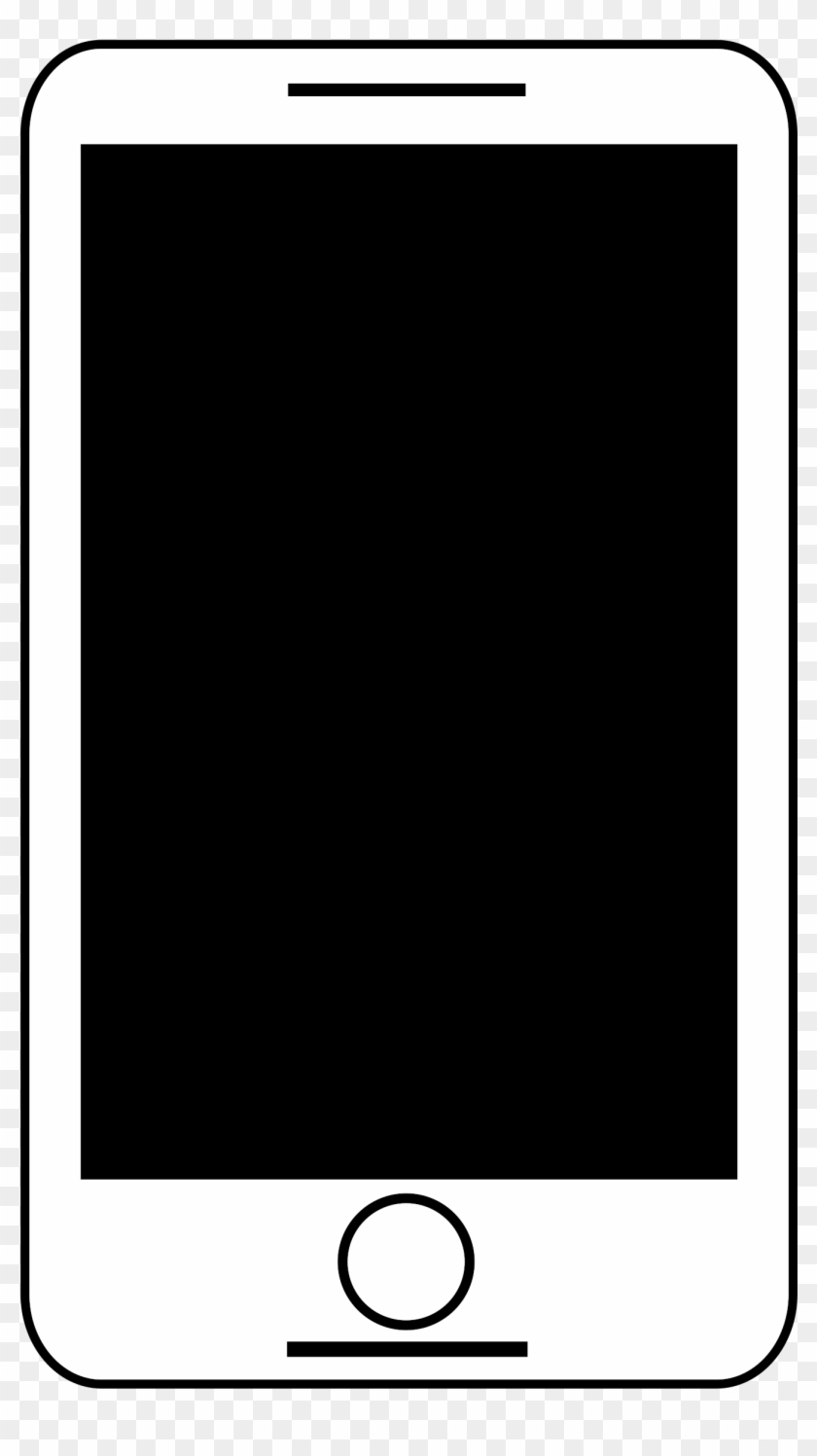 Animated Smart Phone Black And White - Clip Art Smartphone #2436