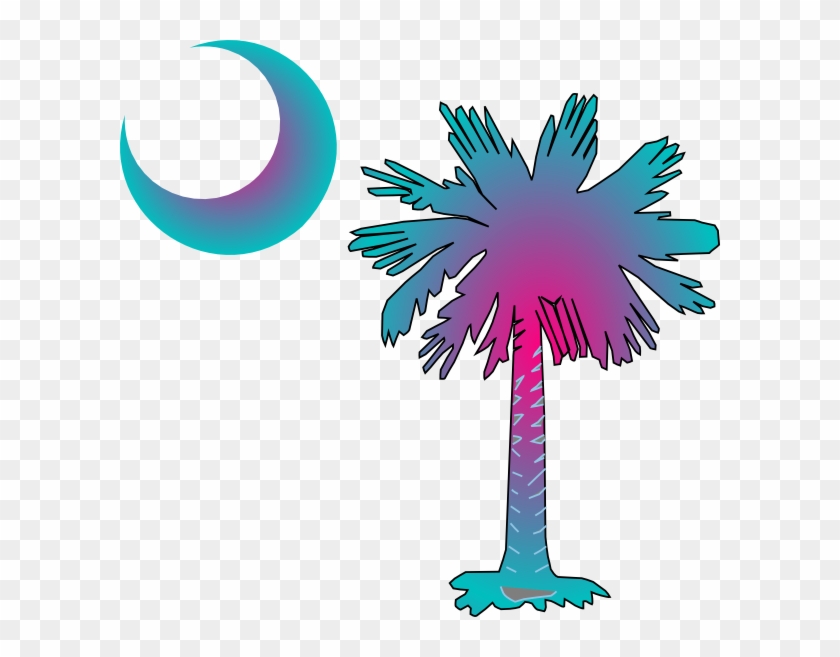 Sc Palmetto Tree Clip Art At Clker - Flag Of South Carolina #2478