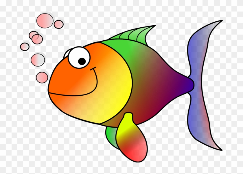 Rainbow Fish Clip Art At Clker Vector Clip Art - Tropical Fish Shower Curtain #2516